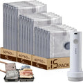 Premium Electric Vacuum Storage Bags Set – Space Saving Compression Bags with Rechargeable Pump