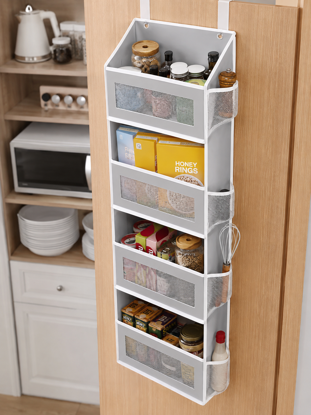 Premium Over-the-Door Pantry Organizer | 5-Tier Hanging Storage Shelf