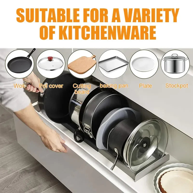 Premiun Expandable Pot & Pan Organizer Rack