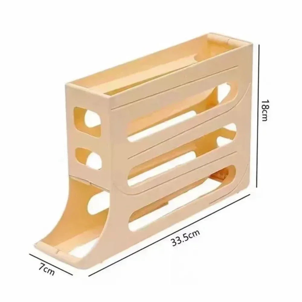 Premium 4-Layer Rolling Egg Organizer