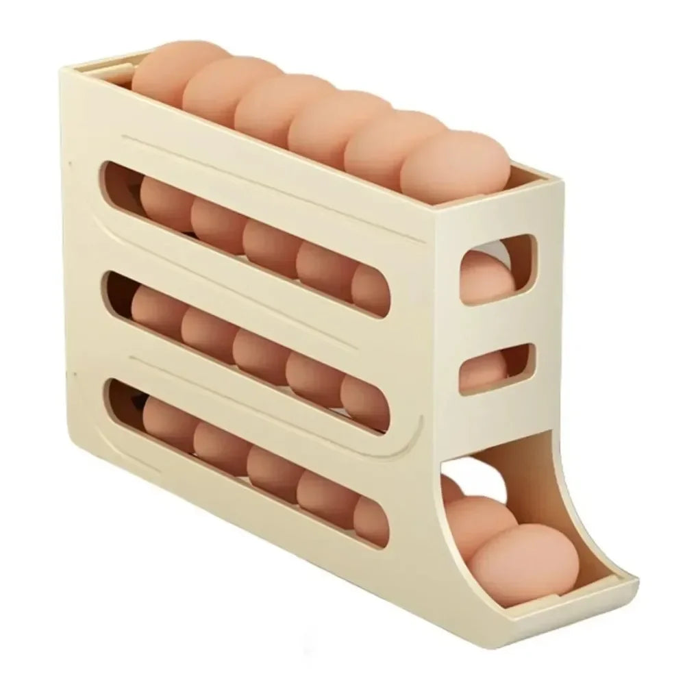 Premium 4-Layer Rolling Egg Organizer