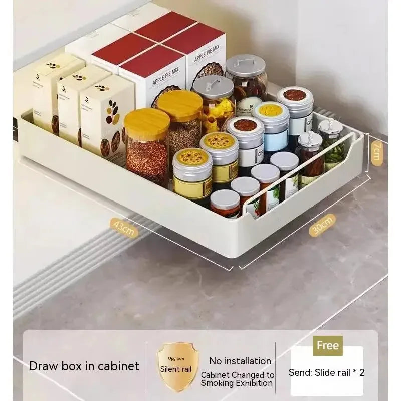 Premium Pull-Out Cabinet Organizer Tray