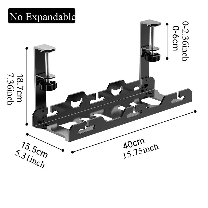 Premium Under Desk Cable Management Tray | No-Drill Wire Organizer | NeatNestGo™