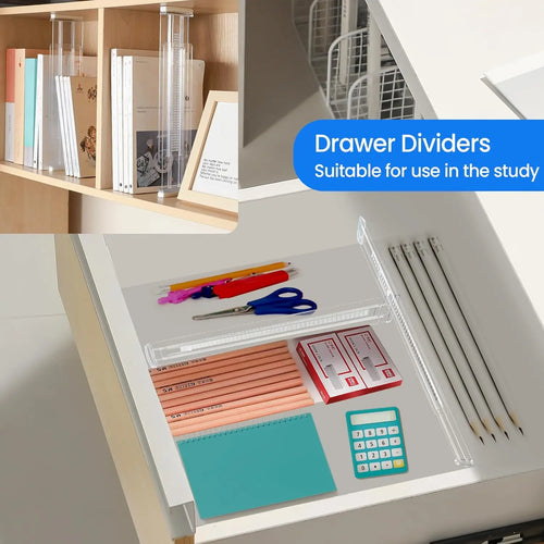NeatNest™ Adjustable Clear Drawer Organizer Set