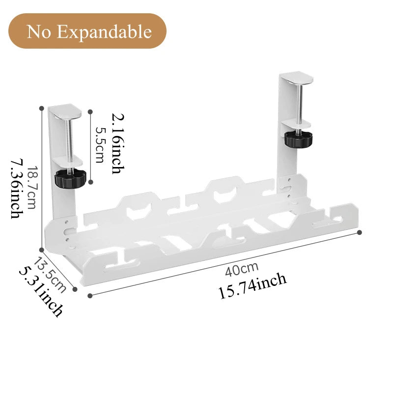 Premium Under Desk Cable Management Tray | No-Drill Wire Organizer | NeatNestGo™