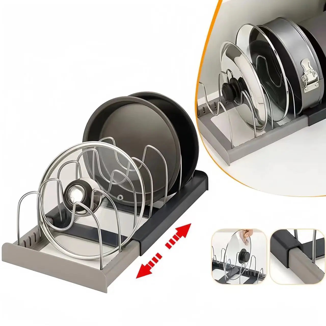 Premiun Expandable Pot & Pan Organizer Rack