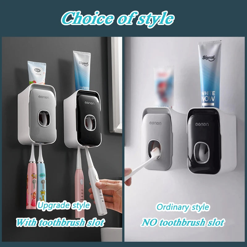 NeatNest™ Automatic Wall-Mounted Toothpaste Dispenser & Toothbrush Organizer