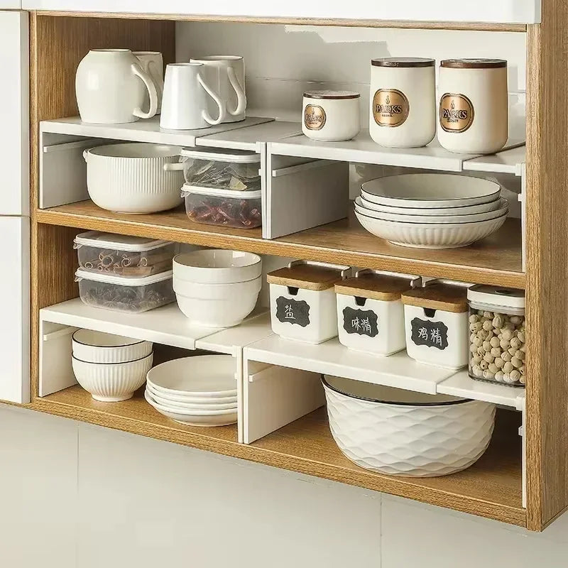Premium Expandable Cabinet Shelf Organizer (2-Pack)
