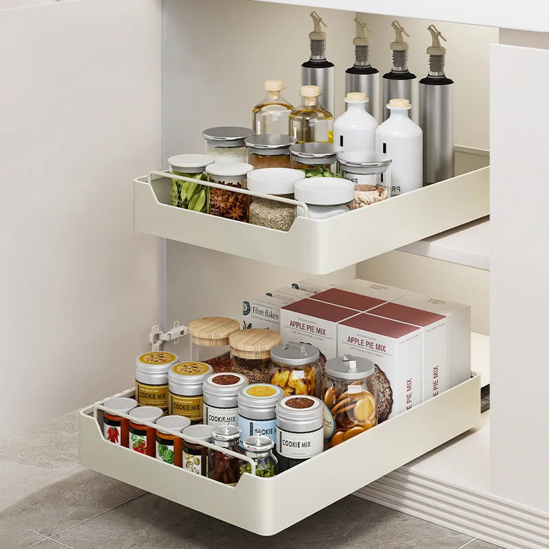 Premium Pull-Out Cabinet Organizer Tray