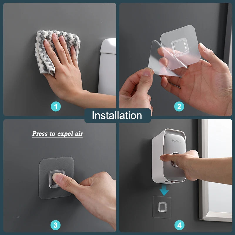 NeatNest™ Automatic Wall-Mounted Toothpaste Dispenser & Toothbrush Organizer