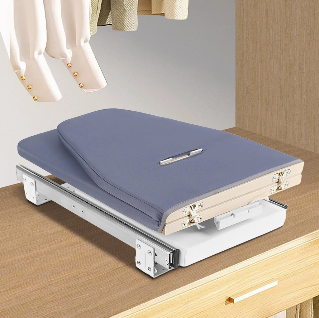 NeatNest™ Retractable Pull-Out Ironing Board – Hidden Cabinet Space Saver