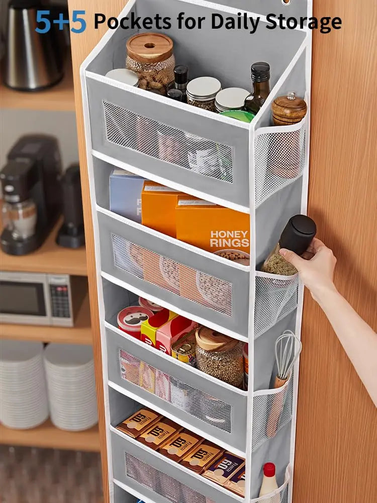 Premium Over-the-Door Pantry Organizer | 5-Tier Hanging Storage Shelf