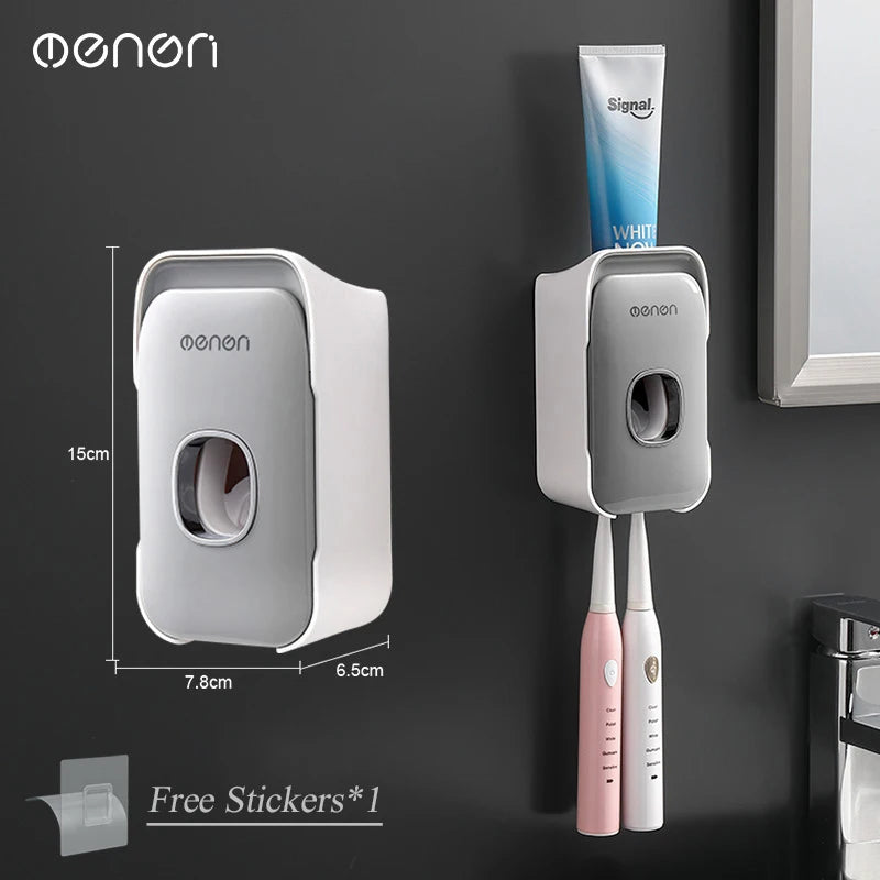NeatNest™ Automatic Wall-Mounted Toothpaste Dispenser & Toothbrush Organizer