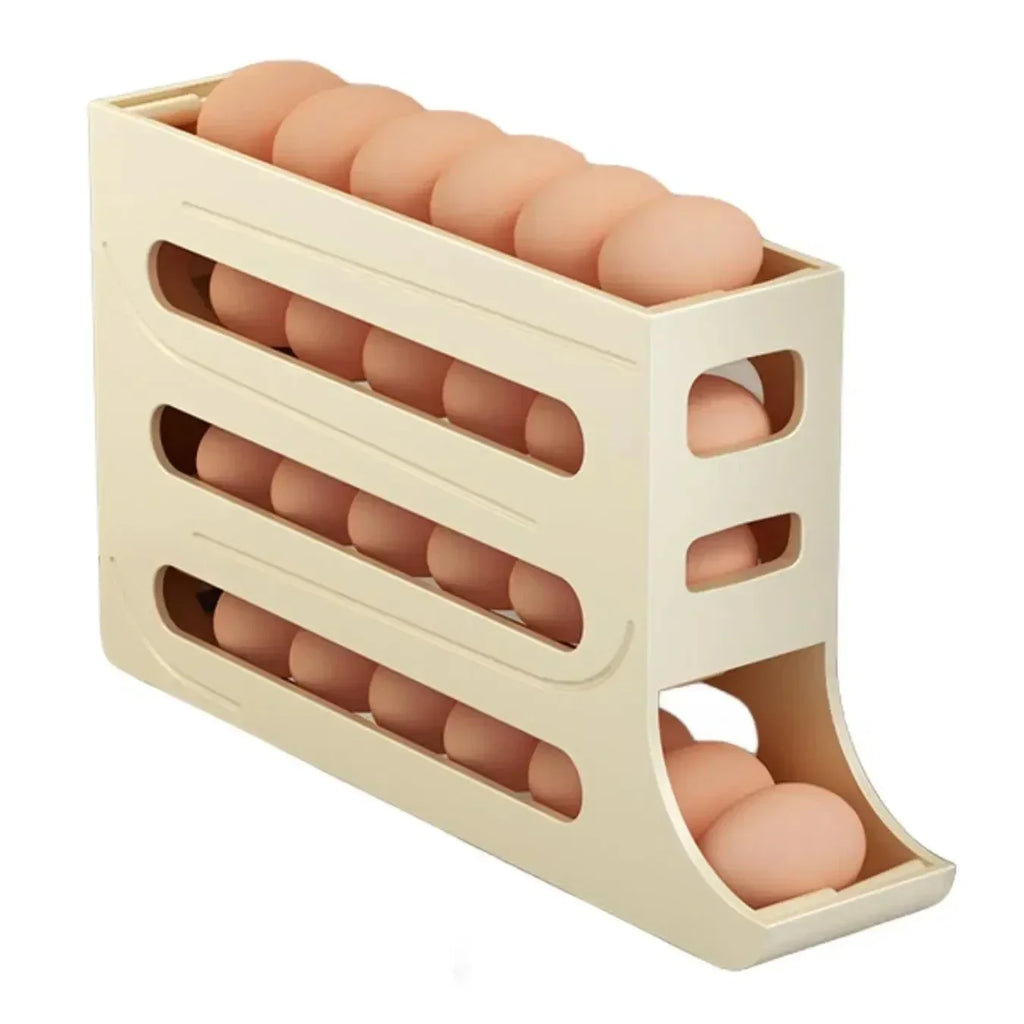 Premium 4-Layer Rolling Egg Organizer