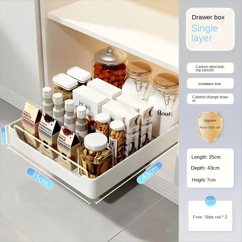 Premium Pull-Out Cabinet Organizer Tray