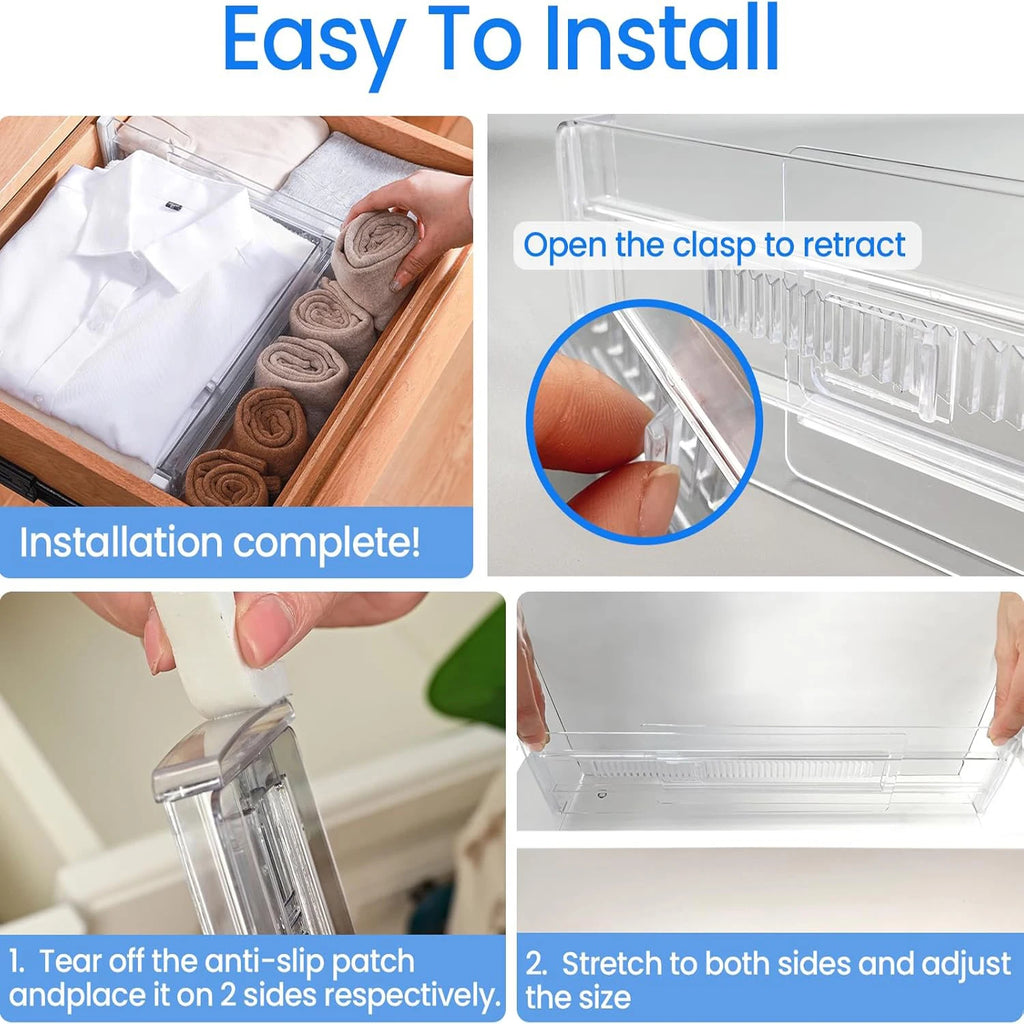 Premium Adjustable Drawer Divider Set