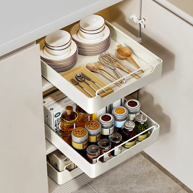 Premium Pull-Out Cabinet Organizer Tray