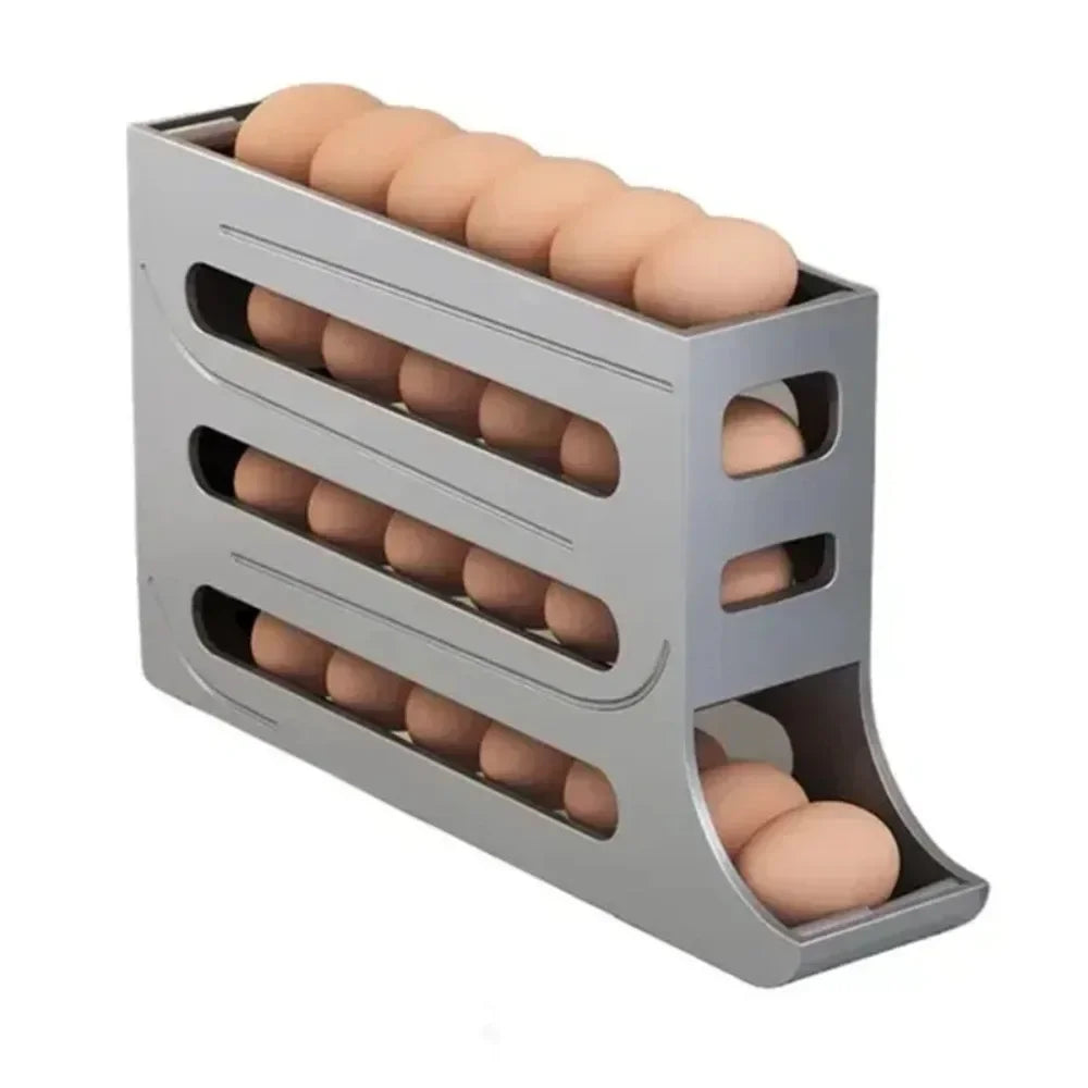 Premium 4-Layer Rolling Egg Organizer