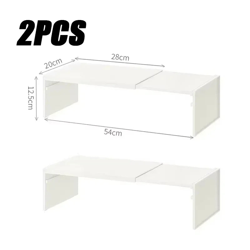 Premium Expandable Cabinet Shelf Organizer (2-Pack)