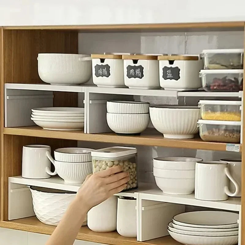 Premium Expandable Cabinet Shelf Organizer (2-Pack)