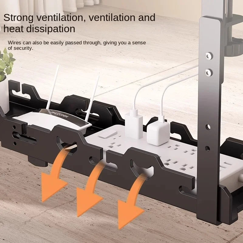 Premium Under Desk Cable Management Tray | No-Drill Wire Organizer | NeatNestGo™