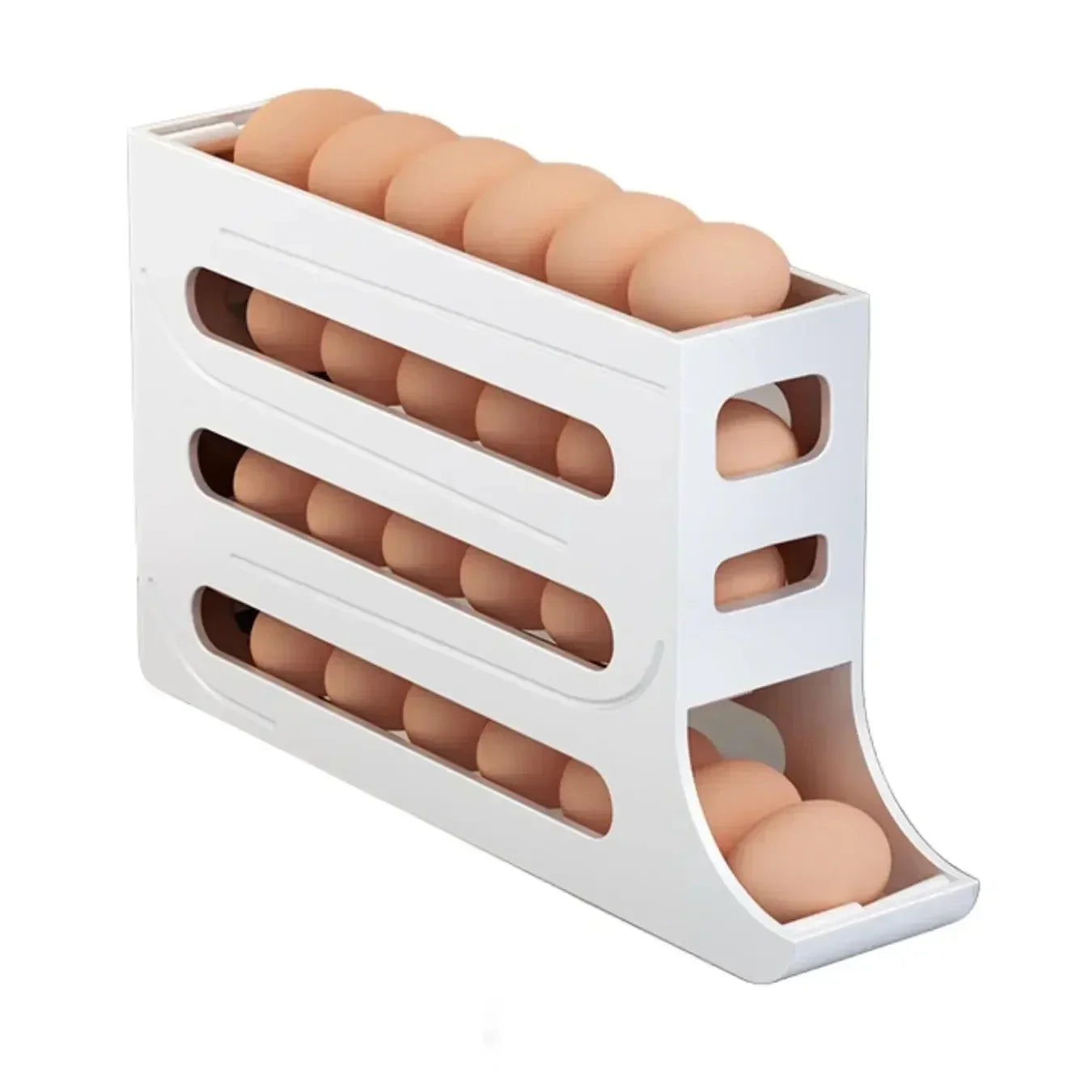 Premium 4-Layer Rolling Egg Organizer