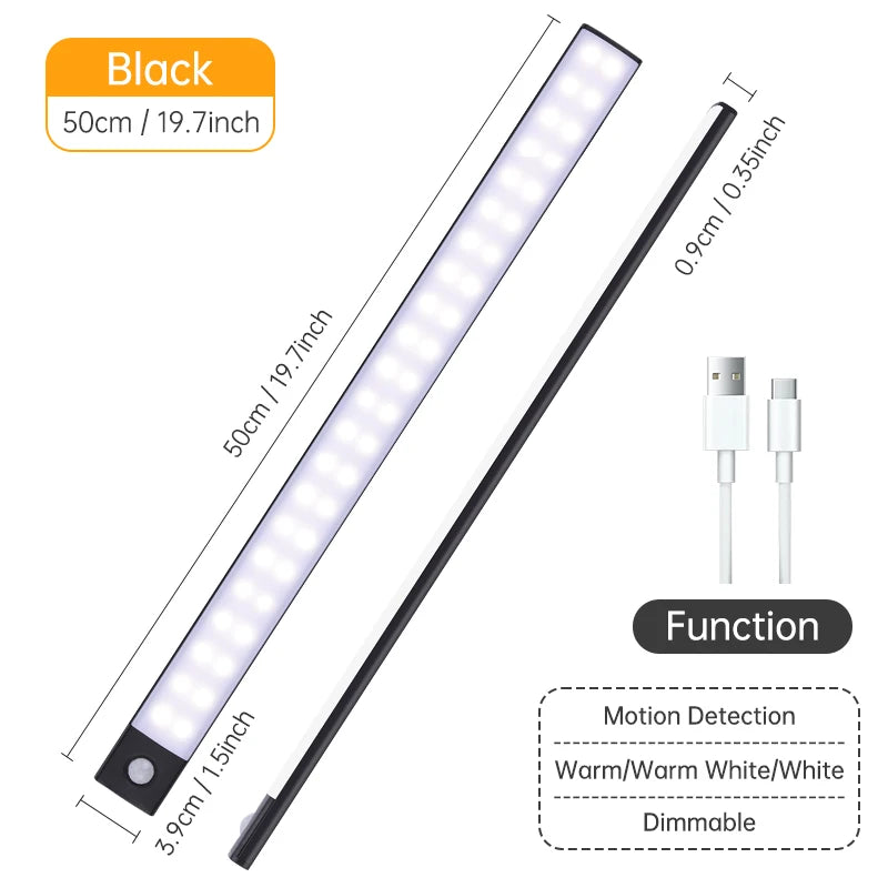 Motion Sensor Light Wireless LED Night Light USB Rechargeable Night Lamp Cabinet...