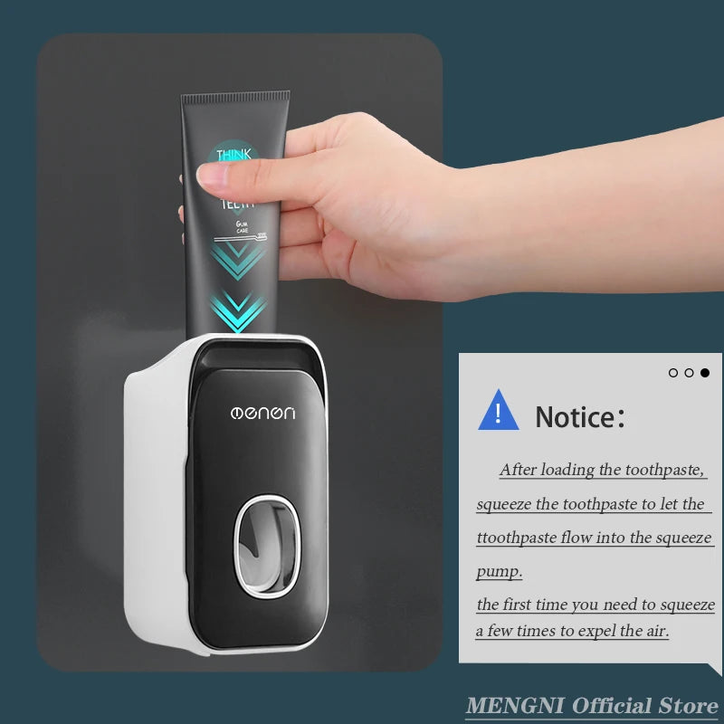 NeatNest™ Automatic Wall-Mounted Toothpaste Dispenser & Toothbrush Organizer