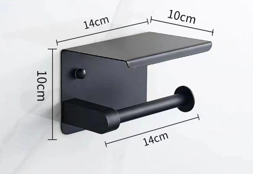 Premium Stainless Steel Toilet Paper Holder with Shelf
