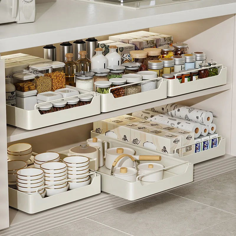 Premium Pull-Out Cabinet Organizer Tray