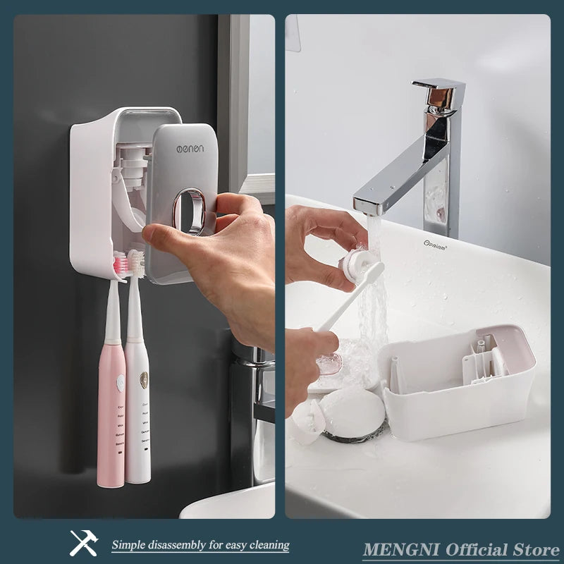 NeatNest™ Automatic Wall-Mounted Toothpaste Dispenser & Toothbrush Organizer