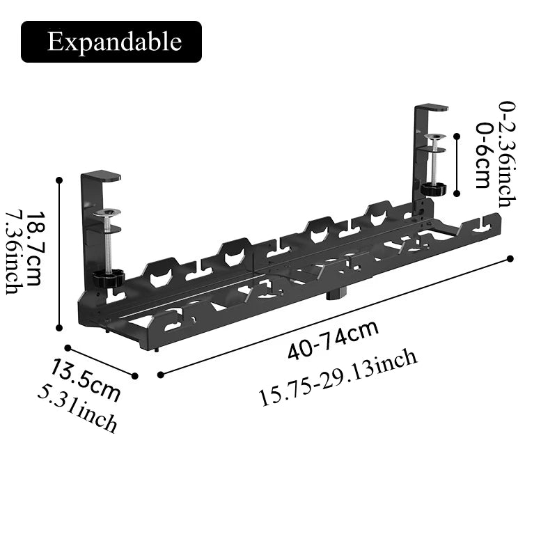 Premium Under Desk Cable Management Tray | No-Drill Wire Organizer | NeatNestGo™