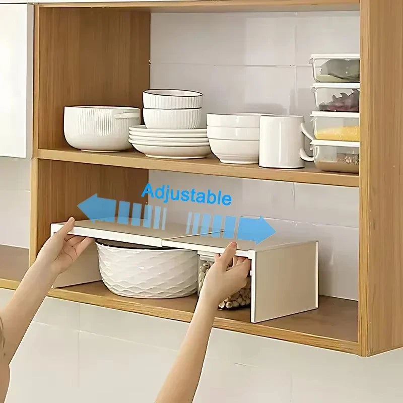 Premium Expandable Cabinet Shelf Organizer (2-Pack)