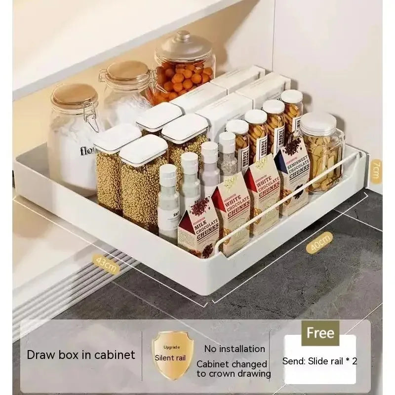 Premium Pull-Out Cabinet Organizer Tray