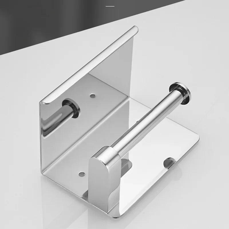Premium Stainless Steel Toilet Paper Holder with Shelf