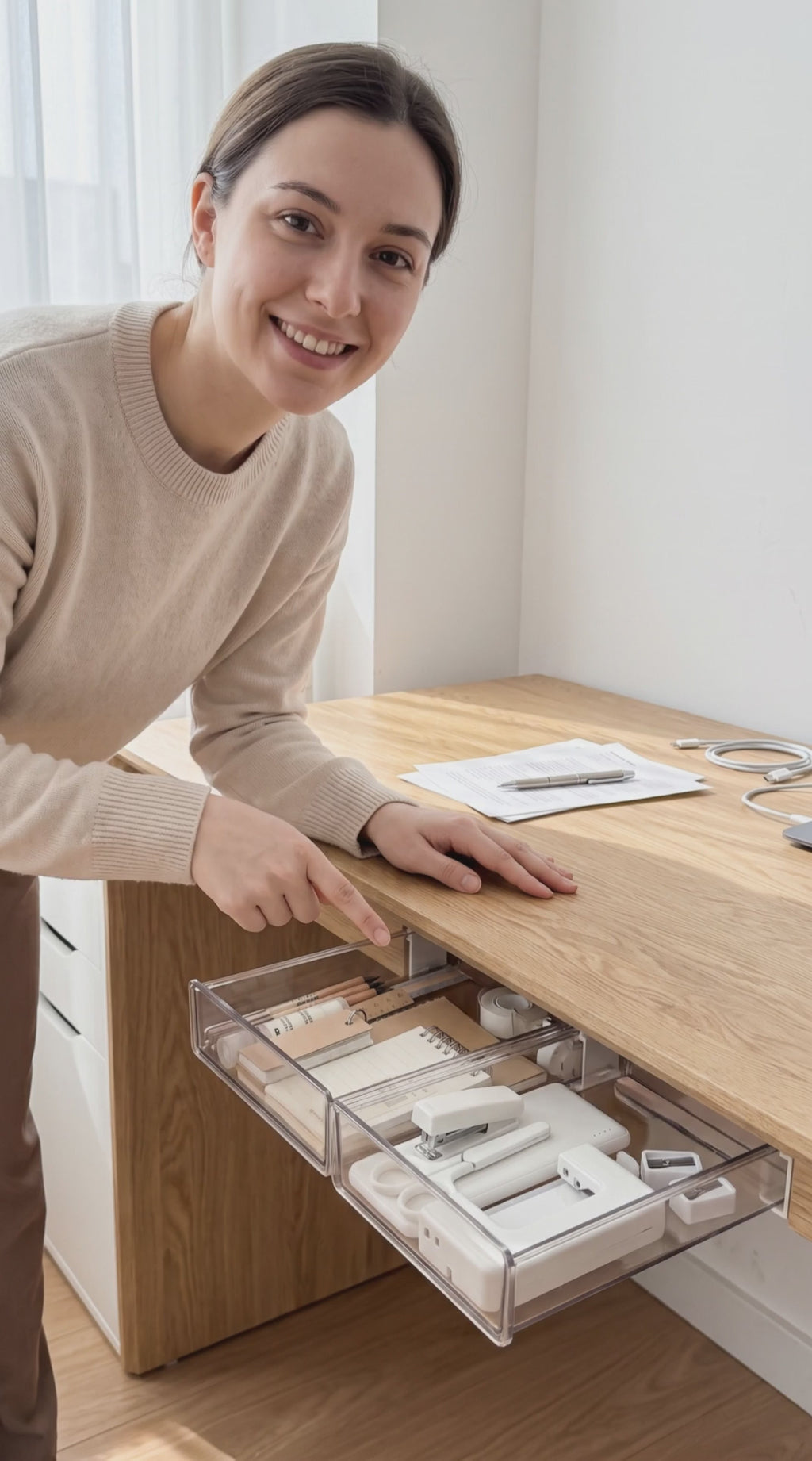 NeatNest™ Hidden Under Desk Storage Drawer
